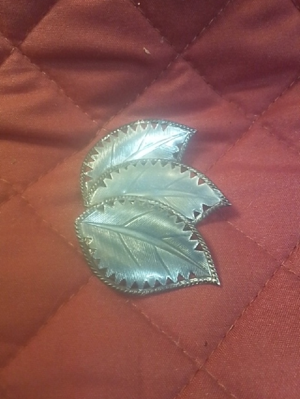 Silver Leaf-Shaped Pendant